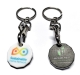 plastic trolley coin with 2 side print