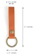 pu leather loop handle keyring - size