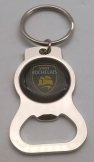 59.6*37.2*2.2mm thick alloy injected, nickel plated bottle opener keyring