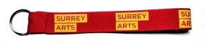 silk screen printed fabric wristband keyrings
