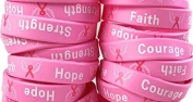 cancer awareness silicon wristband