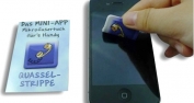 sticky gel pads with microfibre screen cleaner